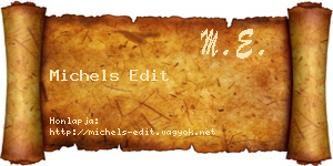 Michels Edit névjegykártya